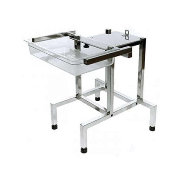 Maskinbord rostfritt stål och inkl. plastkantin, 1/1-100